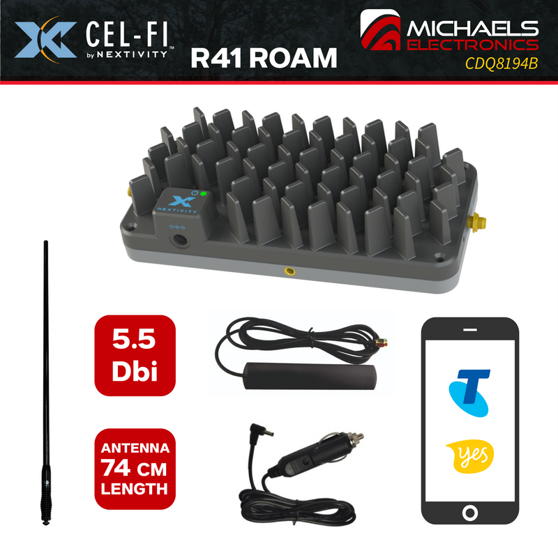 Cel-Fi ROAM R41 4G/5G Mobile Signal Repeater - Compact Antenna