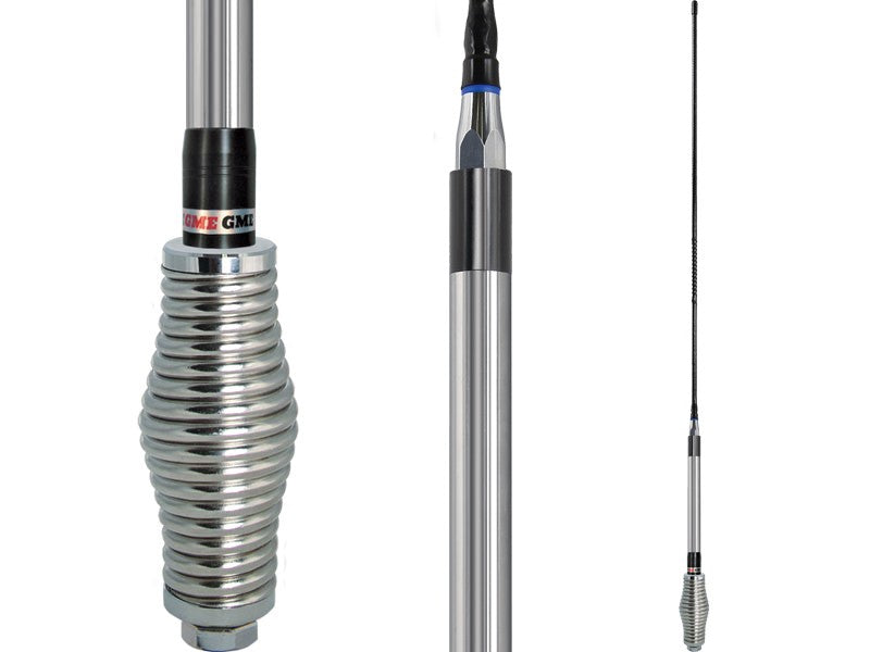 GME UHF Elevated Feed Antenna, Chrome, 6.6dBi AE4018K1