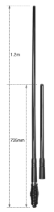Uniden UHF Fiberglass Antenna, Black, 6.6dbi & 3.0dBi - AT970BKTwin