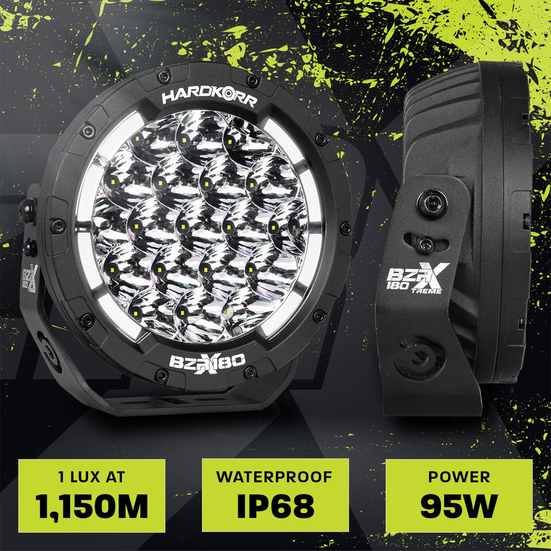 Hardkorr BZR-X Series 7″ LED Driving Lights - Pair