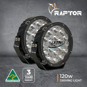 Ultra Vision Raptor 120 LED 9″ Driving Light (Pair)