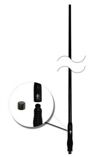 RFI UHF Fiberglass Antenna, Black - CDQ5000B