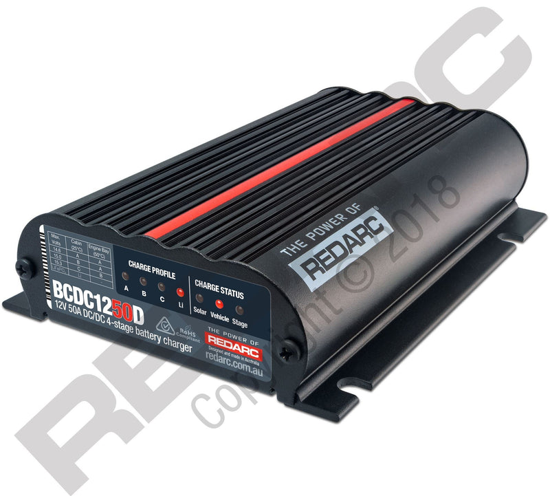 REDARC BCDC1250D 50A IN-VEHICLE DCDC BATTERY CHARGER