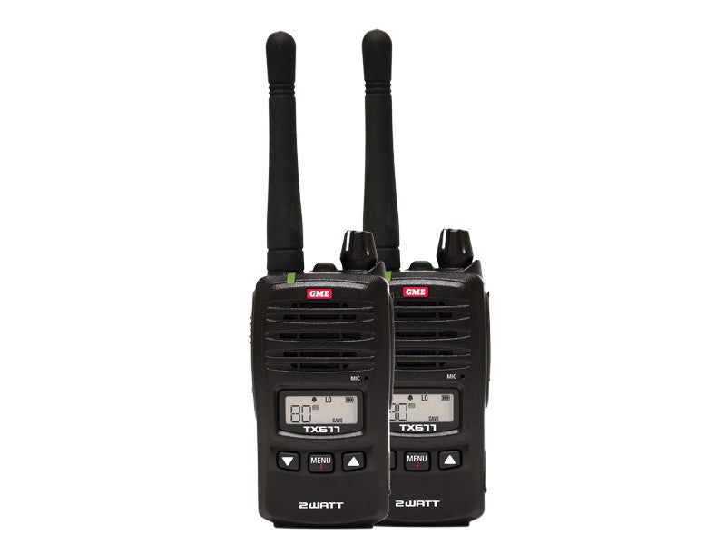GME 2 Watt UHF Handheld Radio, Twin Pack - TX677TP